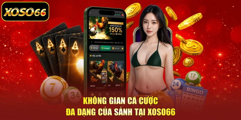 Không gian cá cược đa dạng của sảnh tại XOSO66